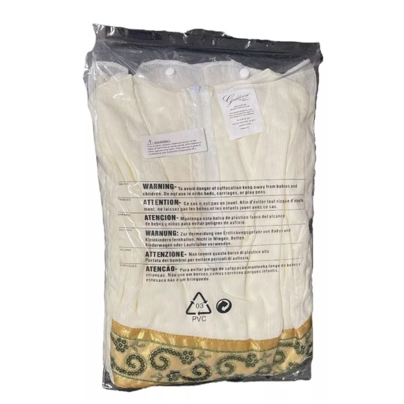 GODDESSEY Cleopatra Adult Costume Ivory/Green Size Small (4-6) - Picture 5 of 5